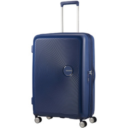 American Tourister, Soundbox, Walizka kabinowa poszerzana, granatowa, 77