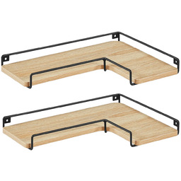 Edinos Zestaw 2 nowoczesnych półek wiszących dąb sonoma