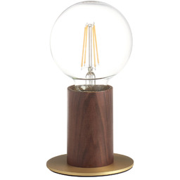 Lampa stołowa KOPA mosiądz mat, orzech 1xE27 8421797500566