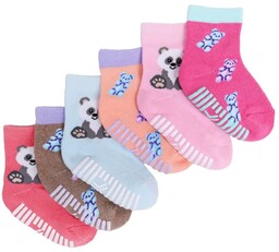 Skarpety bawełniane półfrotte dziewczęce z ABS 6PAK 31-34
