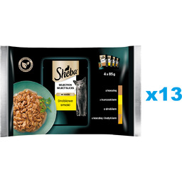 SHEBA Selection Select Slices Drobiowe Smaki 52x85g mokra