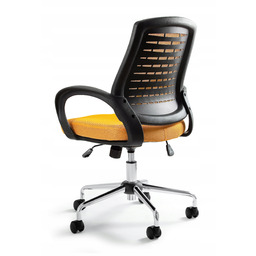 Fotel Biurowy Award Żółty Krzesło Obrotowy Siatka