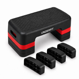 UNDERFIT Step do ćwiczeń 3-stopniowy MINI czarno-czerwony