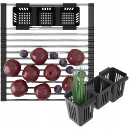 Rollmata mata teleskopowa na zlew składana stalowa organizer