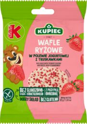 Kupiec & Kubuś Wafle Ryżowe w polewie jogurtowej