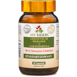 My Herbs Colostrum wołowe + laktoferyna, 60 kapsułek