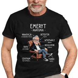 Anatomia emeryta - męska koszulka na prezent