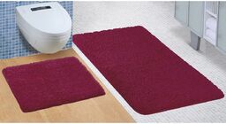 Komplet dywaników łazienkowych Micro bordo, 60 x 100
