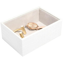 Stackers Organizer na akcesoria S (biały Croc) Mini