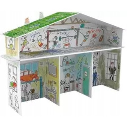 Kolorowanka XXL Domek 3D Z Tektury Do Malowania