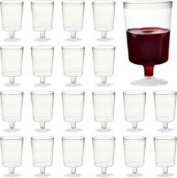 45 eleganckich plastikowych kieliszków do wina 180ml Matana