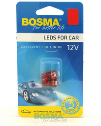 Żarówka LED 12V T10 W5W CZERWONA 2SZT 3530