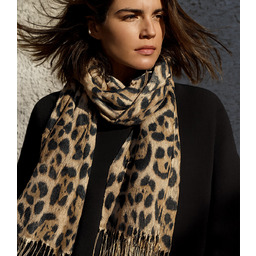 Damski szal z panterkowym modnym wzorem 180x70