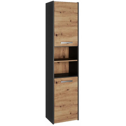 Edinos Wysoka szafka łazienkowa z półkami - antracyt