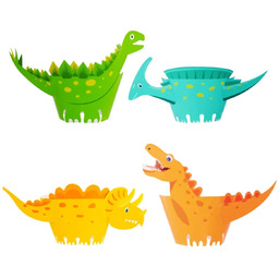 Papilotki na babeczki Dinozaury - 8 szt.