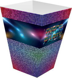 Pudełka na popcorn Disco - 6 szt.
