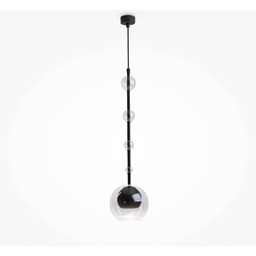 Lampa wisząca Ros MOD227PL-01B Maytoni bubbles czarna przezroczysta
