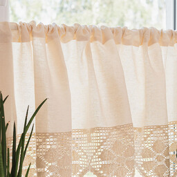 Markizeta Zazdrostka gotowa z ażurem 150x90 012 kremowa