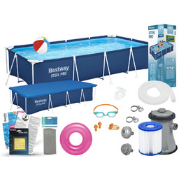 Basen Bestway 400x211x81 Ogrodowy Stelażowy 56424 13w1