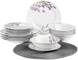 Serwis Obiadowy Porcelanowy 18EL 6OSÓB Komplet Zestaw Talerzy