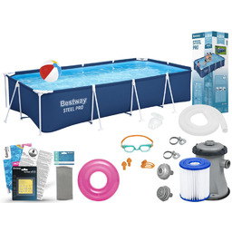 Basen Bestway 400x211x81 Ogrodowy Stelażowy 56424 12w1