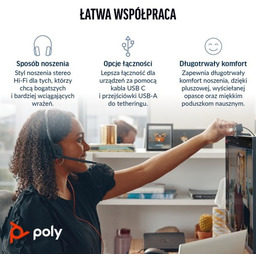 Poly Słuchawki Blackwire 3320 Stereo MS Teams Certified