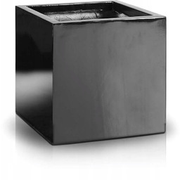 Nowoczesna Donica Z Włókna Szklanego Kwadratowa Czarna Kwadrat