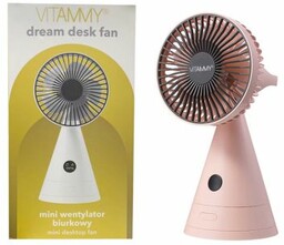 VITAMMY dream desk fan różowy Mini wentylator biurkowy