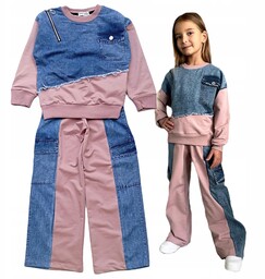 Dres Dla Dziewczynki Dresowy Komplet Dziewczęcy Bluza Spodnie