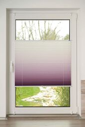 K-home Roleta plisowana Klemmfix, gradient, bordowa, 30 x