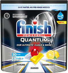 Finish, Quantum Ultimate ActivBlu Lemon, Kapsułki do zmywarki,