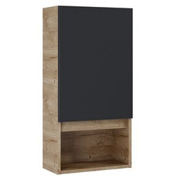 Szafka łazienkowa wisząca czarno-brązowa 80 x 40 cm