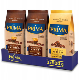 Kawa ziarnista Prima Aroma Gold 900g + 2x