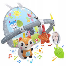 Samochodowy pałąk z sensorycznymi zabawkami i liskiem BenBat