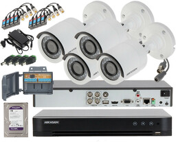 Zestaw monitoring Hikvision 4 Kamery DS-2CE16D0T-IR Full HD