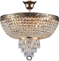 PALACE Lampa sufitowa wisząca żyrandol złota kryształ H37cm