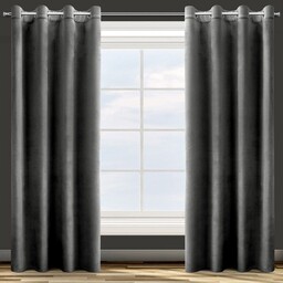 Design 91 Zasłona gotowa na przelotkach 140x250 czarna