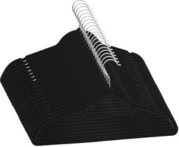 Elior Zestaw czarny akasmitnych wieszaków 20 szt. A5-R36