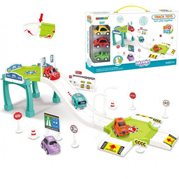 WOOPIE Tor Parking Garaż Samochodowy Zestaw Stacja Paliw