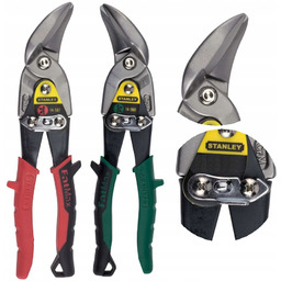 Nożyce ręczne do blachy 2szt. lewe prawe Stanley