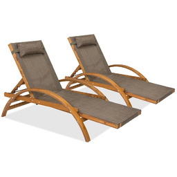 Komplet dwóch leżaków drewnianych Acapulco Garden Point