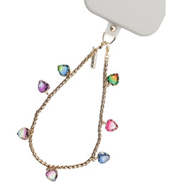 Phone zawieszka Smycz tęczowy Hearts Crong