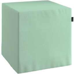 Pokrowiec na pufę kostkę, zieleń eukaliptusa, kostka 40