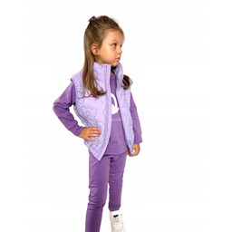 Kamizelka, bezrękawnik fiolet dla dziewczynki na wiosnę, polski