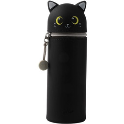 Silikonowy piórnik tuba Cat lovers czarny kot