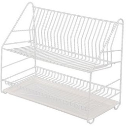 Suszarka do naczyń 2-poziomowa 60 cm biała