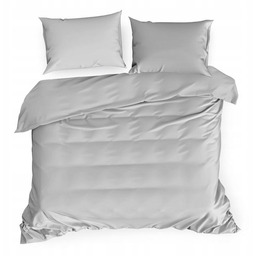 Pościel Szara Satyna Komplet Bawełna Satynowa Nova3 220