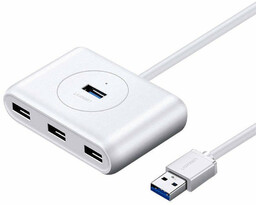 Hub USB 3.0 UGREEN CR113, 4w1, 0.5m (biały)
