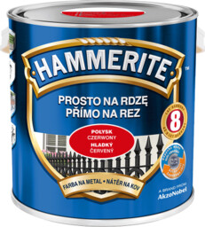 HAMMERITE Farba na rdzę Połysk Czerwony 2,5L