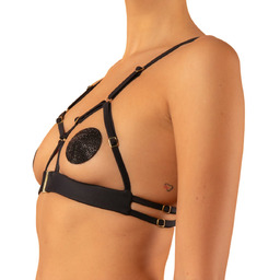 Czarny Top Otwarty Biustonosz Harness Uniwersalny Dirty Magdalena